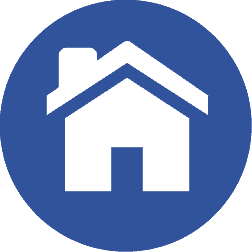 Blue Icon of a House